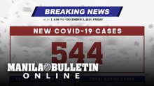DOH reports 544 new cases, bringing the national total to 2,833,878, as of DECEMBER 3, 2021