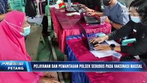 Polres Sambas gelar Vaksinasi Massal Di Desa Sebubus Kecamatan Paloh