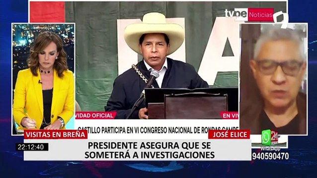 Élice sobre declaraciones de Castillo en el IV Congreso de Rondas Campesinas: El presidente esta mal asesorado