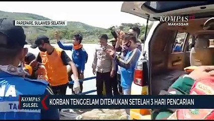 Korban Tenggelam Ditemukan Setelah 3 Hari Pencarian
