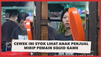Lagi Makan Lalapan, Cewek Ini Syok Lihat Anak Penjual Mirip Pemain Squid Game