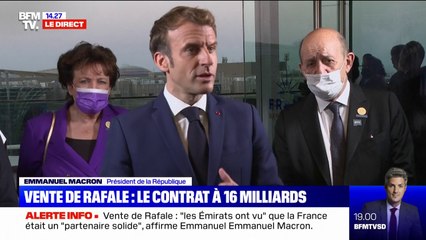 Vente de rafale: pour Emmanuel Macron, "la place stratégique de la France repose sur la confiance"