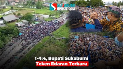 1-4%, Bupati Sukabumi Teken Edaran Terbaru