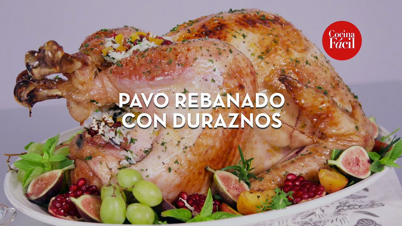 Pavo rebanado con duraznos  - Cocina Fácil ‍