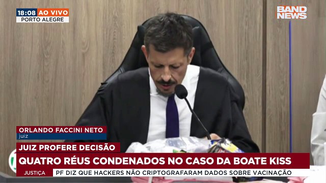 O Júri da Boate Kiss anuncia a condenação dos réus da tragédia. Veja o momento em que o Juiz Orlando Faccini Neto proferiu a decisão. #BandJornalismo