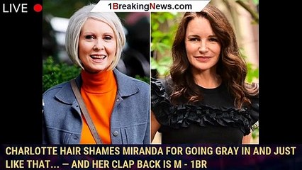 Charlotte Hair Shames Miranda for Going Gray in And Just Like That... — and Her Clap Back Is M - 1br