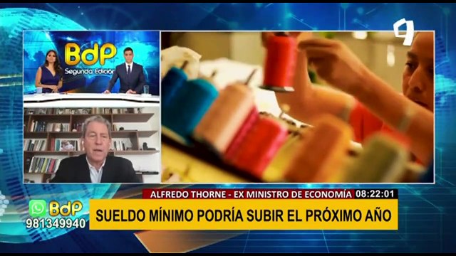 Alfredo Thorne: no es cierto que hay condiciones para aumentar el sueldo mínimo como dice el MEF