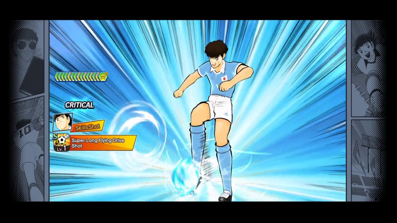 Super Long Flying Drive Shot - Tsubasa Ozora - Captain Tsubasa Skill