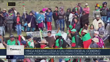 Minga indígena llega a Cali para manifiesta contra violencia en sus territorios