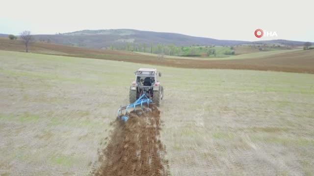 Türk Bayrağı aşkı engel tanımadı: Engelli adam tarlasına Türk bayrağı resmetti