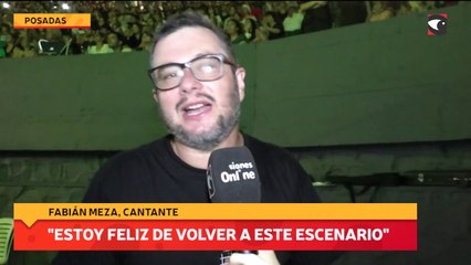"Estoy feliz de volver a este escenario"