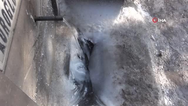 Ardahan dondu; Göle'de hava sıcaklığı eksi 25,5'i gördü