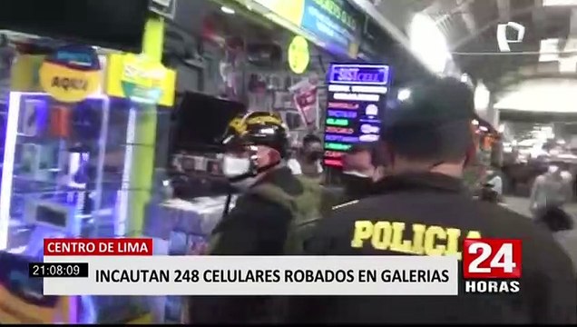 Cercado de Lima: policía nacional incautó más de 240 celulares robados en operativo