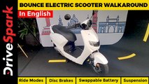 Bounce Electric Scooter Walkaround | Bounce Infinity E1 | 85KM Range, Swappable Battery & Price