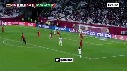 شاهد.. الهدف "الجدلي" خلال مبارة قطر وعمان في كأس العرب