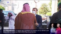 Arabie saoudite: poignée de main entre Emmanuel Macron et Mohammed ben Salmane