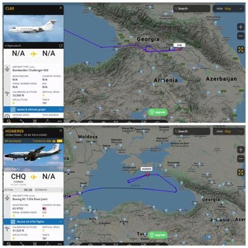 Rus savaş uçakları, Kırım üzerinde uçuş yapan Amerikan uçaklarını takip etti