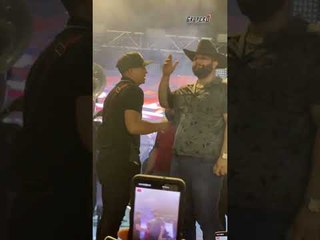 Policía baja del escenario a Carín León en Houston, Texas y se arma zafarrancho