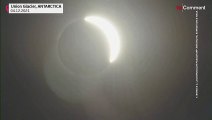 O último eclipse do sol de 2021 visto da Antártida