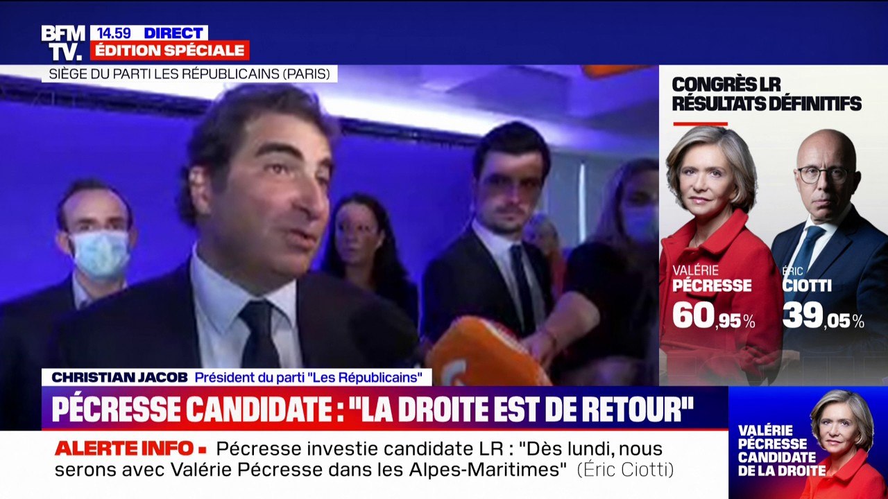 Congrès LR: "Tout le monde est rassemblé derrière notre candidate", affirme Christian Jacob