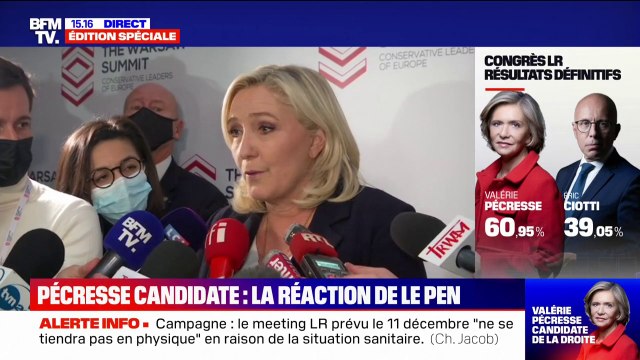 Pour Marine Le Pen, Valérie Pécresse est peut-être la plus macroniste des candidats au Congrès des Républicains