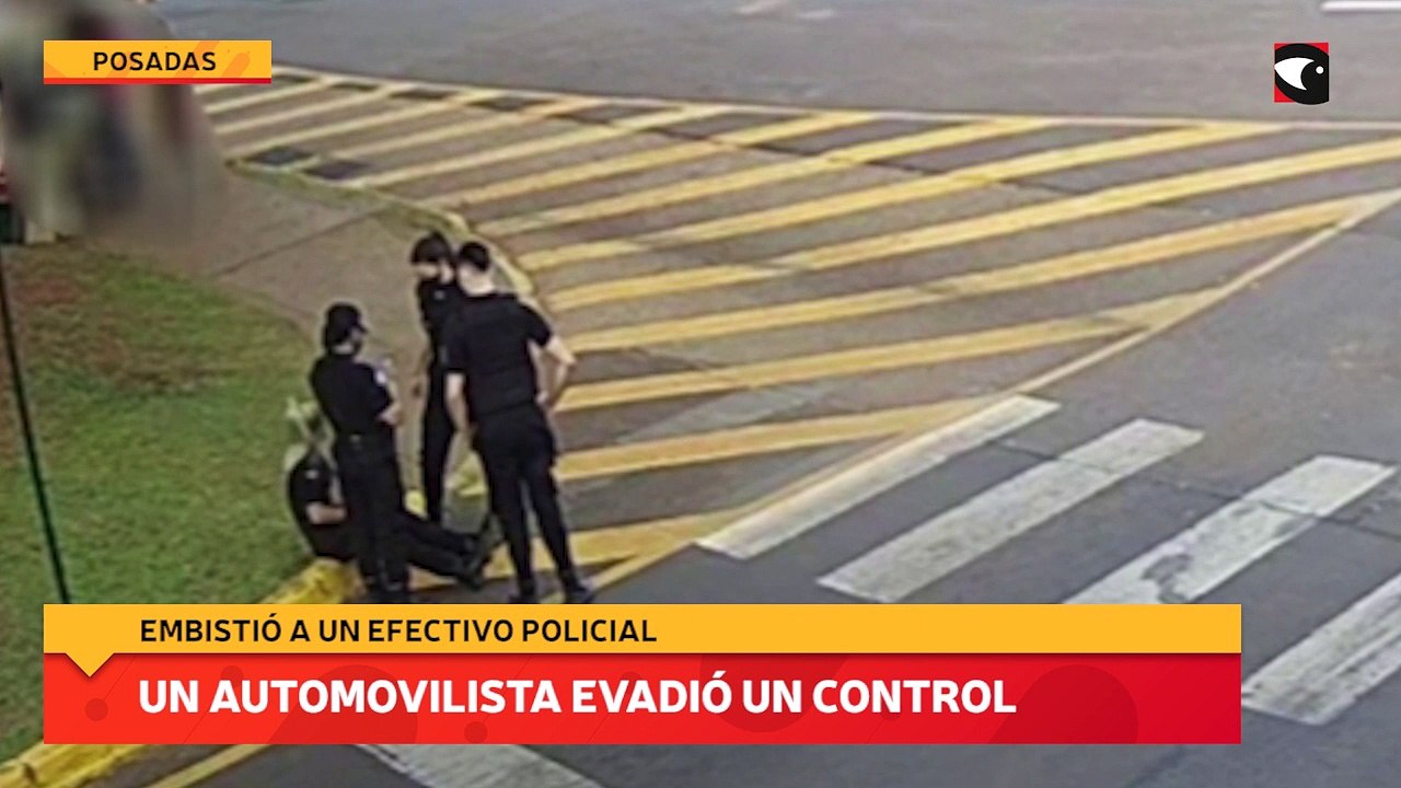 Un automovilista evadió un control y embistió a un efectivo policial