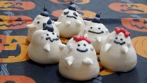 【かわいいメレンゲクッキー】おばけ／ハロウィン【Meringue Cookies 】Ghosts for Halloween 머랭쿠키　馬林糖/蛋白脆餅