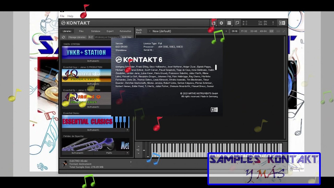 KONTAKT 6.6.1 VERSIÓN FULL   (NUEVO DICIEMBRE 2021) - Instalación y Agregar Librerías 100% RÁPIDO, FÁCIL Y PRÁCTICO Tutorial