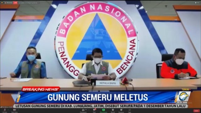 Gunung Semeru Meletus, BNPB Imbau Masyarakat Waspada dan Tetap Tenang