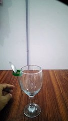 water glass and spoon lifehack.