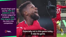 Klopp delighted with 'incredible finisher' Origi