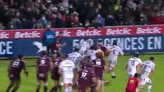 TOP 14 - Essai de Bastien VERGNES-TAILLEFER (UBB) - Union Bordeaux-Bègles - Stade Toulousain - J12 - Saison 2021/2022