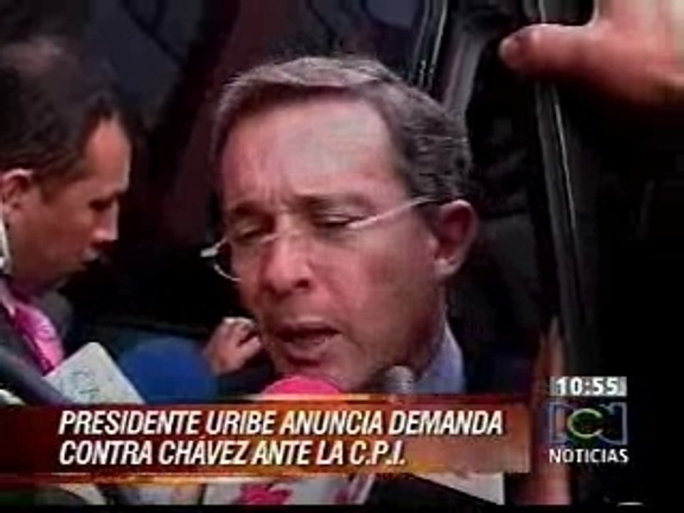 Uribe denunciará a Chávez