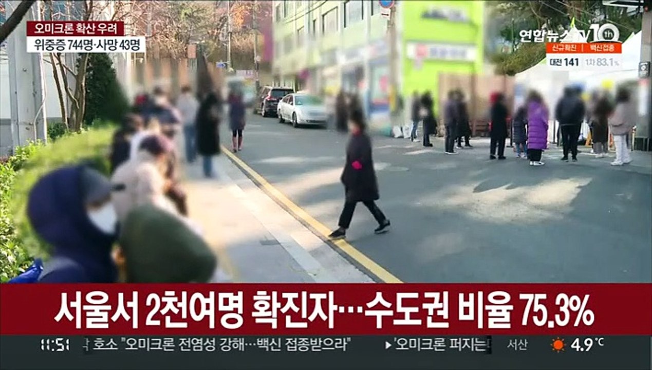 신규확진 주말에도 5천명대…내일부터 사적모임 제한