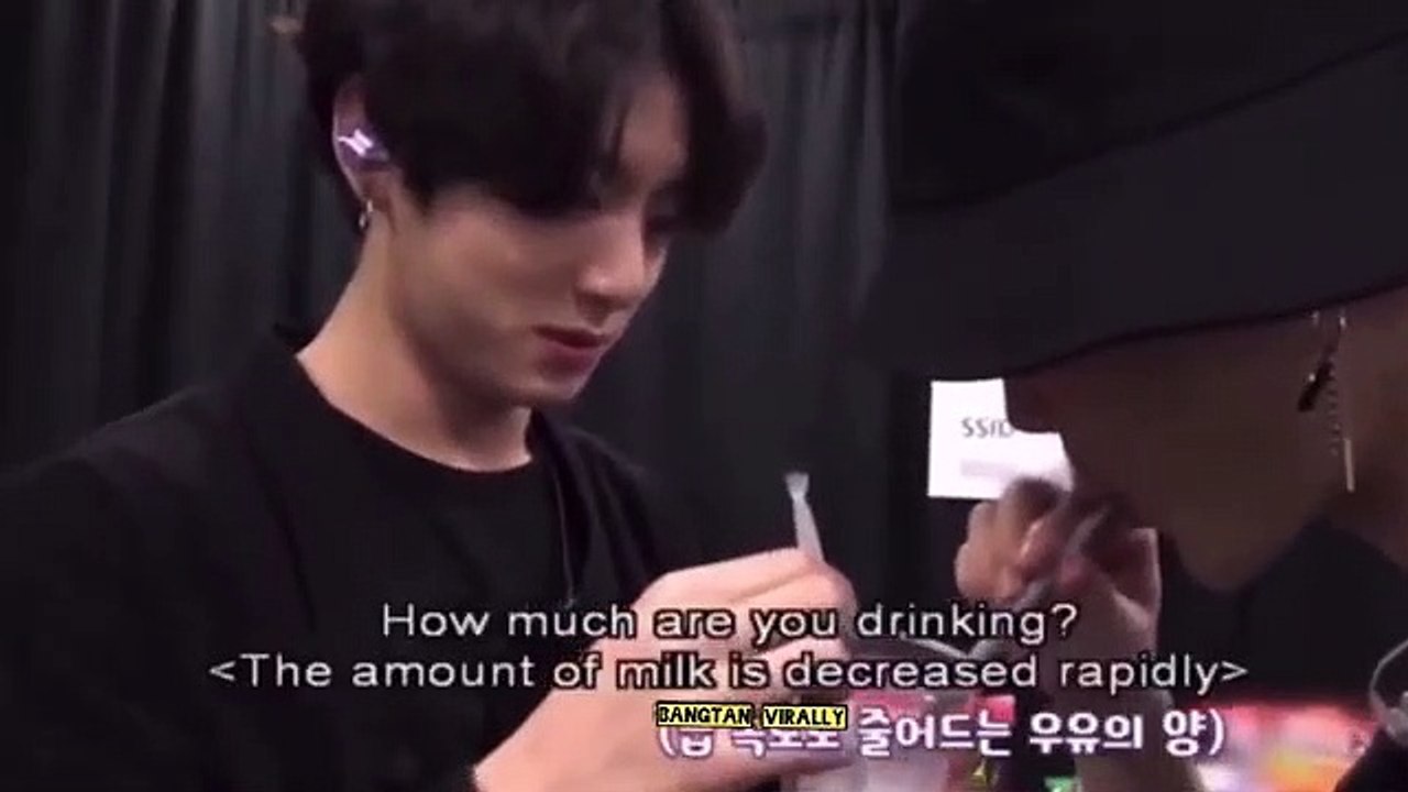 BTS Memories 2019 DVD[ENG SUB] Jikook drinking milk