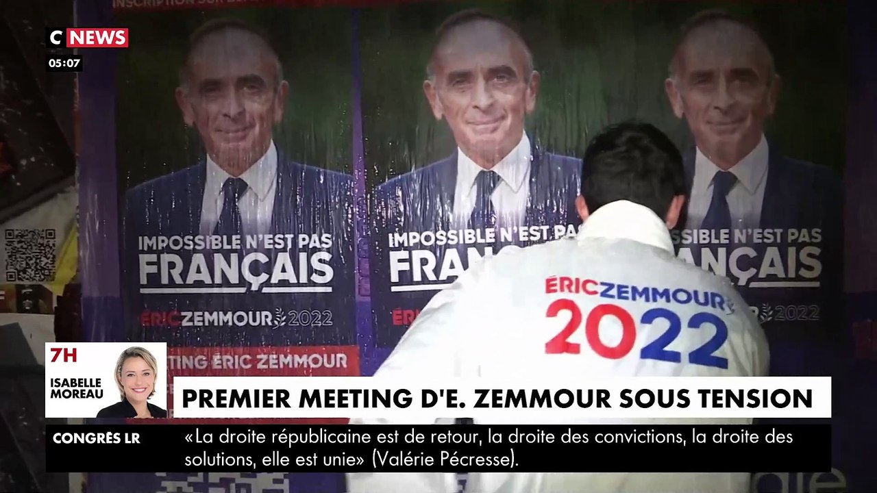 Meeting d'Eric Zemmour - Le grand jour à Villepinte pour le candidat alors que les forces de l'ordre évoquent "une journée à risque" craignant antifas et extrême-gauche