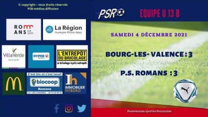 Match U13B - 04.12.2021 - BOURG-LES-VALENCE vS PS.ROMANS / 3 - 3