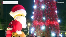 شاهد: بدء احتفالات أعياد الميلاد في تايوان بعيدا عن مخاوف كورونا