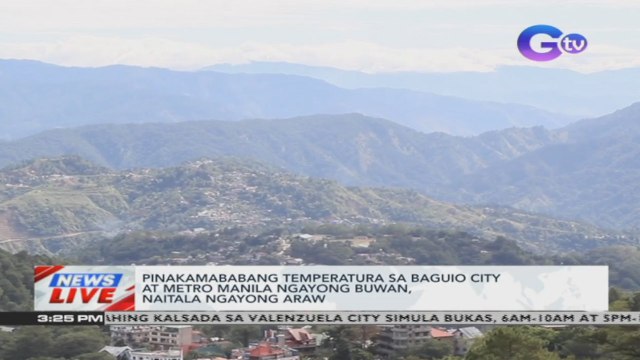 Pinakamababang temperatura sa Baguio City at Metro Manila ngayong buwan, naitala ngayong araw | News Live
