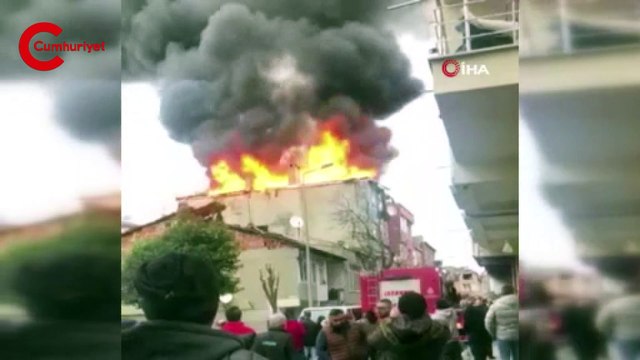 Bağcılar'da bir binanın 3'üncü katında patlama