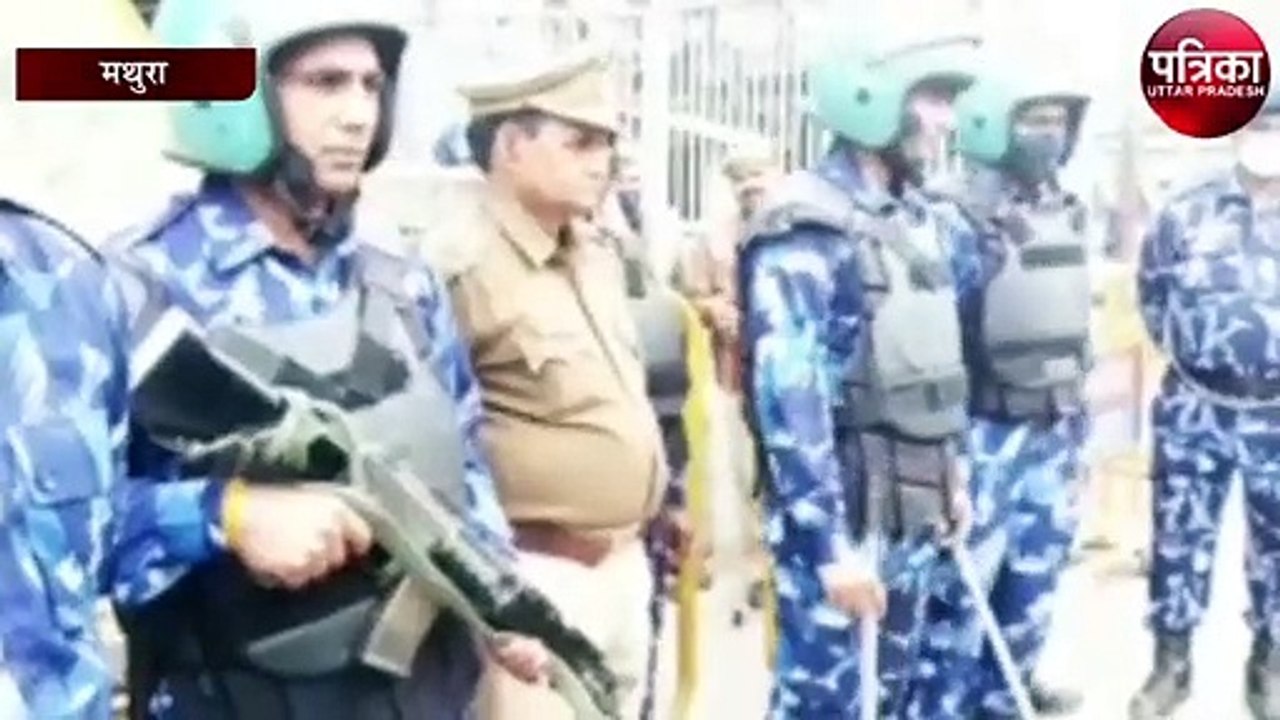 शाही ईदगाह मस्जिद मामला: जलाभिषेक के ऐलान के बाद शहर छावनी में तब्दील