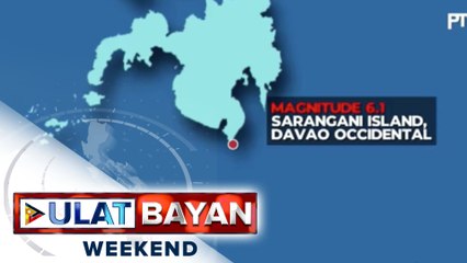 Magnitude 6.1 na lindol, tumama sa Saranggani island, Davao Occidental