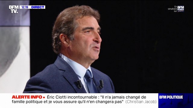 Christian Jacob : Éric Ciotti n'est pas du tout sur la même ligne qu'Éric Zemmour