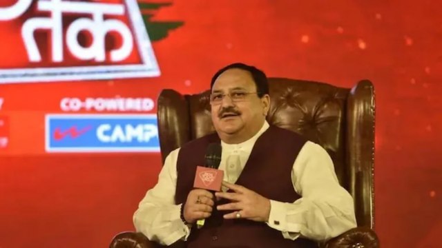 When JP Nadda speaks Bhojpuri in Agenda Aaj tak