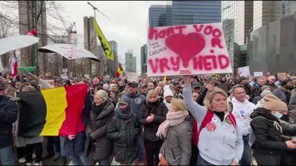 Son dakika haberi | Brüksel'de Kovid-19 önlemleri protesto edildi