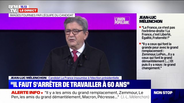 Jean-Luc Mélenchon : Ce à quoi nous assistons, c'est l'émergence d'une société invivable