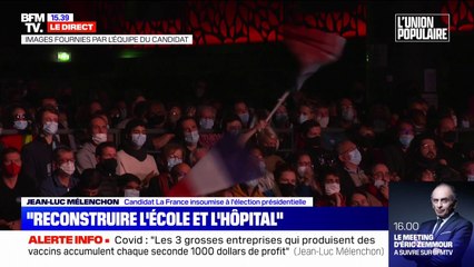 "Ceux qui ont beaucoup gagné pendant la crise devront beaucoup payer pour la réparer": Jean-Luc Mélenchon promet "une loi d'urgence sociale" s'il est élu