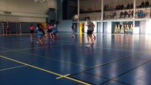 Un court moment de la rencontre U13F contre Roz Hand'Du 29