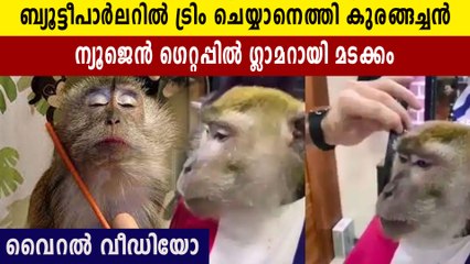 കട്ടിങ്ങും ഷേവിങ്ങും ചെയ്ത് കുരങ്ങച്ചന്റെ മേകോവെർ വീഡിയോ വൈറൽ | Oneindia Malayalam