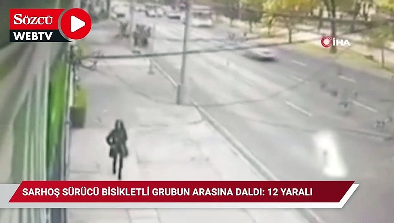 Sarhoş sürücü bisikletli grubun arasına daldı: 12 yaralı